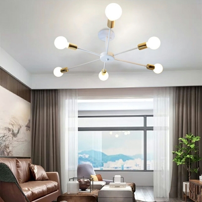 6 Lights Creative Metal Art Ceiling Lights for Bedroom and Dining Room