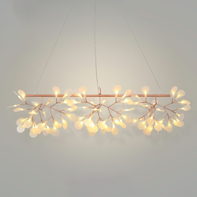 81 Lights Minimalistic Style Firefly Shape Metal Pendant Chandelier