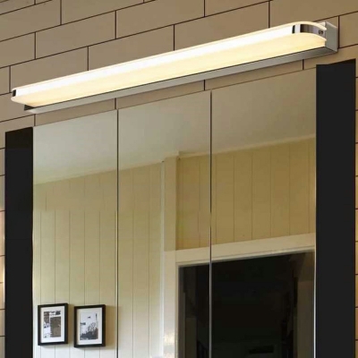 Chrome Wall Mounted Vanity Lights LED Linear Minimalism for Bathroom