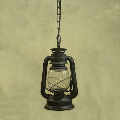 Industrial Style Minimalist Wrought Iron Single Pendant Lamp for Restaurants and Bars