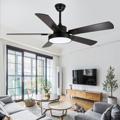 LED Minimalism Ceiling Fans Metal Basic Nordic Style for Living Room