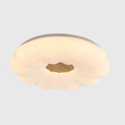 LED Minimalist Starry Sky Acrylic Ceiling Lamp in White for Bedroom