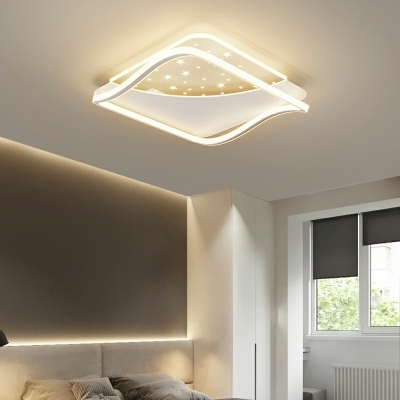 Metal Flush Mount Ceiling Light Fixtures Macaron for Living Room