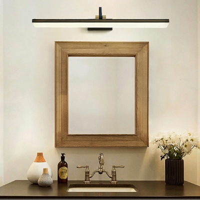 Modern LED Simple Line Vanity Light in Black Finish for Bathroom