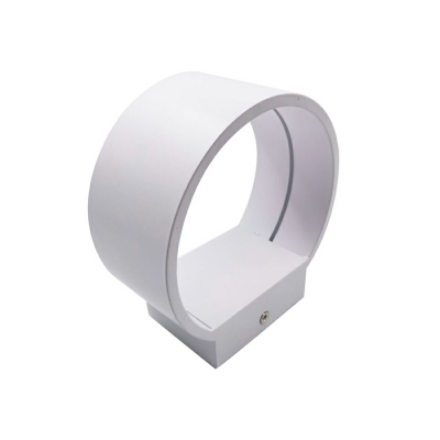 1 Light Minimalistic Style Ring Shape Metal Wall Mounted Light Fixture