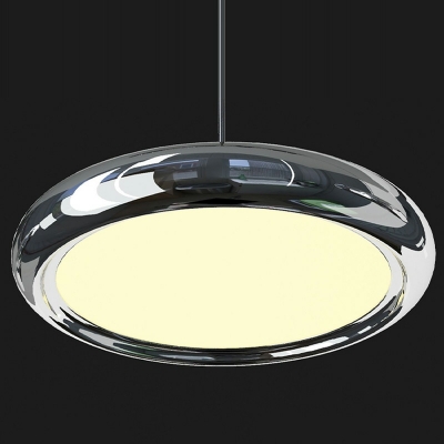 1 Light Minimalistic Style Round Shape Metal Commercial Pendant Lighting