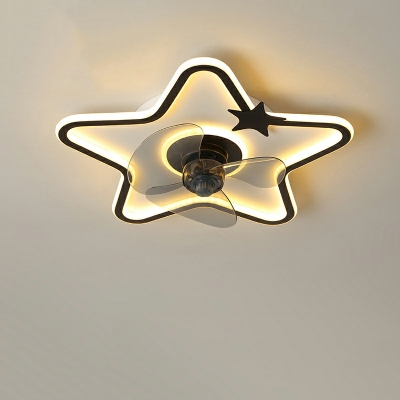 2 Lights Kids Style Star Shape Metal Flush Mount Ceiling Light