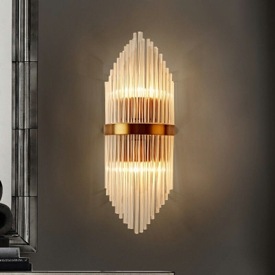 Crystal Wall Mounted Light Fixture Elegant Contemporary for Living Room