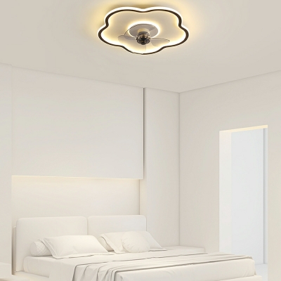 Floral Ceiling Fans Minimalism LED Linear Creative for Kid's Room