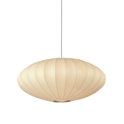 Japanese Creative Silk Pendant Lamp in White for Bedroom and Study