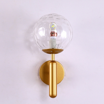 Minimalism Basic Flush Mount Wall Sconce Globe Glass for Living Room