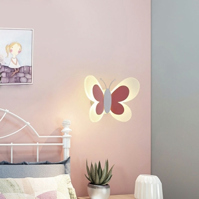1 Light Kids Style Butterfly Shape Metal Flush Mount Wall Sconce