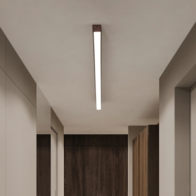 1 Light Minimalism Style Linear Shape Metal Ceiling Flush Mount Lights