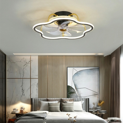 Contemporary Ceiling Fans Floral Linear Basic LED for Living Room