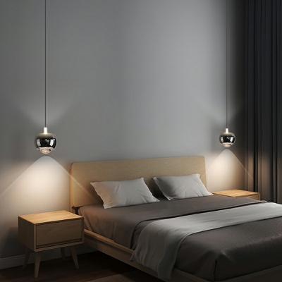Creative Aluminum Ball Shape Pendant Lamp with Warm Light for Bedroom