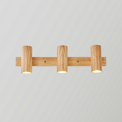 Creative Rotatable Wooden LED Wall Mount Fixture with Warm Light for Aisle and Bedroom