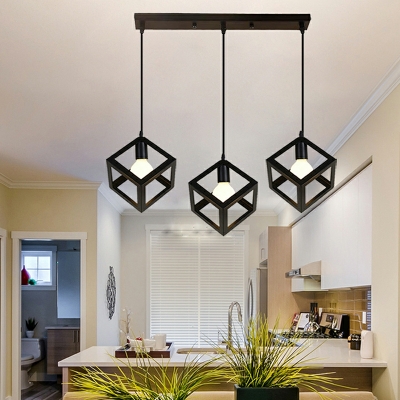 Industrial Pendant Lighting Fixtures Geometric Vintage for Dinning Room