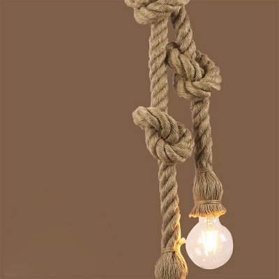 Industrial Rope Pendant Lighting Fixtures Vintage for Living Room