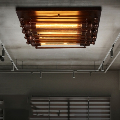 Industrial Semi Flush Ceiling Light Fixtures Vintage Basic for Living Room