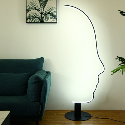 LED Linear Creative Floor Lights Minimalism Black for Living Room