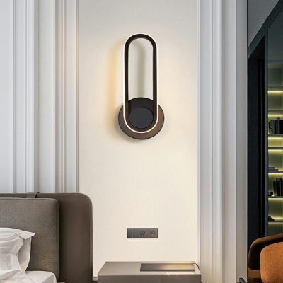 LED Minimalist Rotatable Wall Mount Fixture for Bedroom and Living Room