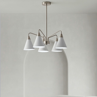 Medieval Minimalist Chandelier in White for Dining Room and Bedroom