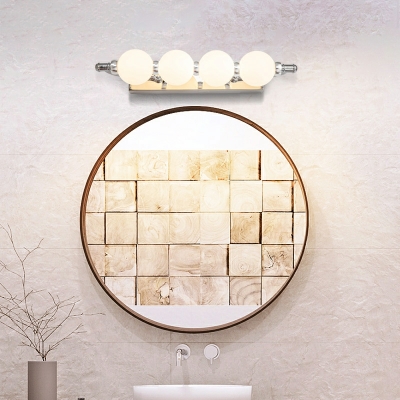 Metal Wall Mounted Mirror Front Chrome Contemporary for Bathroom