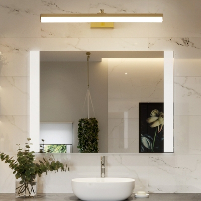 Minimalism Basic Wall Mounted Vanity Lights Metal LED Linear for Bathroom