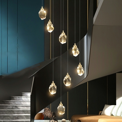 Minimalism LED Hanging Pendant Lights Crystal for Living Room