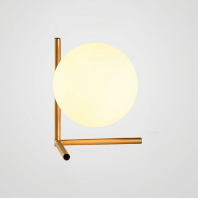 Minimalism Nordic Style Nightstand Lamp Globe Glass Macaron for Bedroom