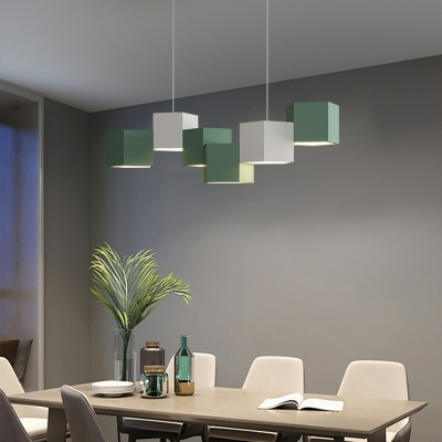 Nordic Creative Macaron Color LED Island Light for Dining Room and Living Room