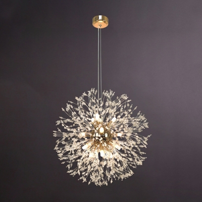 Nordic Light Luxury Firefly Spark Ball Chandelier for Living Room and Dining Room