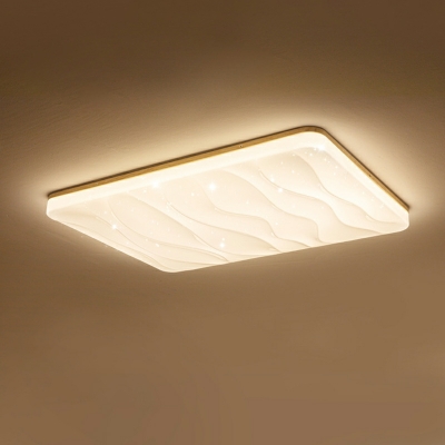 1 Light Contemporary Style Geometric Shape Wood Flush Mount Ceiling Light
