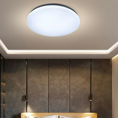 1 Light Minimalist Style Round Shape Metal Ceiling Mount Light Fixture