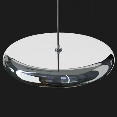 1 Light Minimalistic Style Round Shape Metal Commercial Pendant Lighting