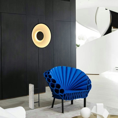 1 Light Modern Style Round Shape Metal Standing Floor Lights for Living Room
