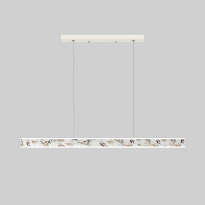 2 Lights Minimalistic Style Rectangle Shape Metal Pendant Lighting Fixtures