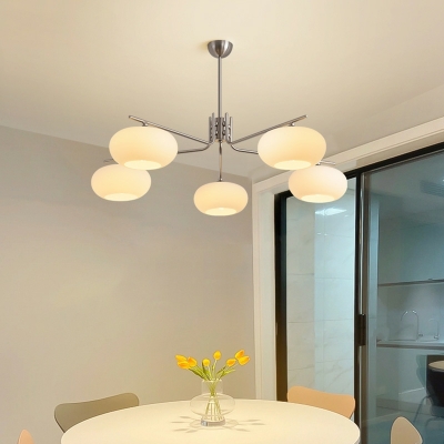 5 Lights Contemporary Style Oval Shape Metal Chandelier Pendant Light