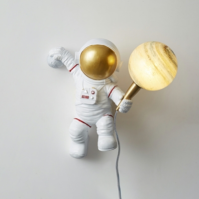 Astronaut Wall Mounted Light Fixture Simplicity Creative for Kid's Room