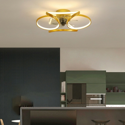 Contemporary Ceiling Fans Minimal Linear Basic LED for Living Room