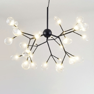 Contemporary Sputnik Chandelier Lighting Fixtures Metal for Living Room