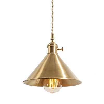 Industrial Metal Hanging Pendnant Lamp Vintage Cone for Living Room
