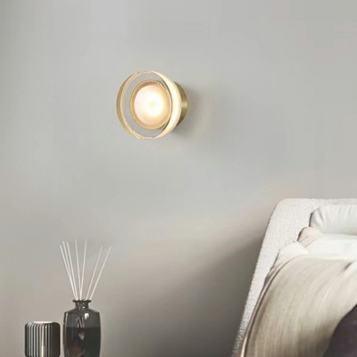 Minimalism Flush Mount Wall Sconce Basic Glass LED for Living Room