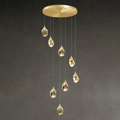 Minimalism LED Hanging Pendant Lights Crystal for Living Room