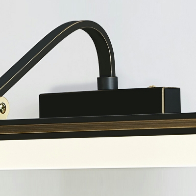 Modern LED Simple Line Vanity Light in Black Finish for Bathroom