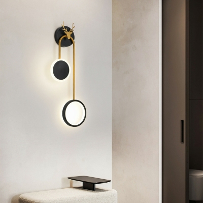 Post Modern Simple Circle LED Wall Mount Fixture for Bedroom and Hallway