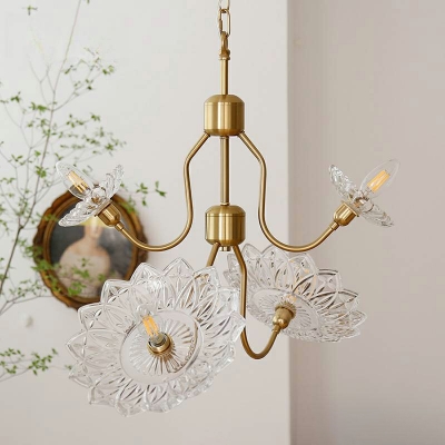Traditional Chandelier Lighting Fixtures Crystal and Metal for Living Room