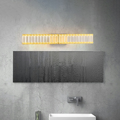 1 Light Contemporary Style Rectangle Shape Metal Wall Mounted Vanity Lights