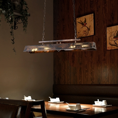 2 Lights Industrial Style Geometric Shape Metal Hanging Ceiling Light