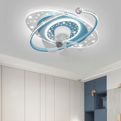 Contemporary Ceiling Fans Creative Metal Basic for Kid's Room